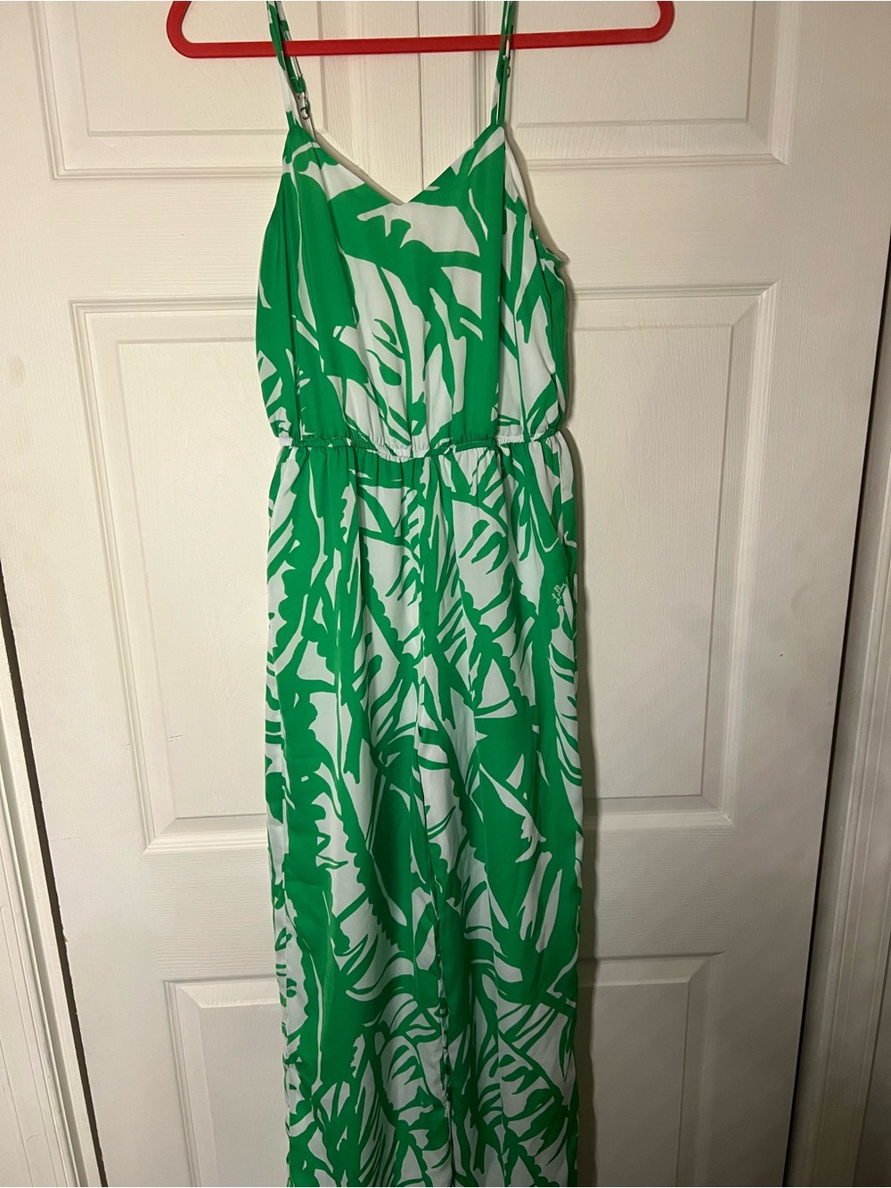 Lilly Pulitzer Green and White Tropical Print One-Piece size XS